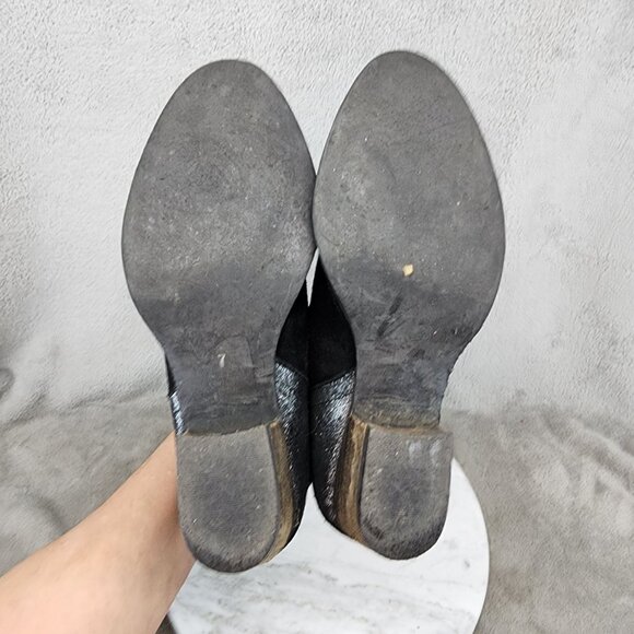 Diba Shoes Womens Size 7 Black Leather Ankle Booties *Read* - Picture 7 of 14